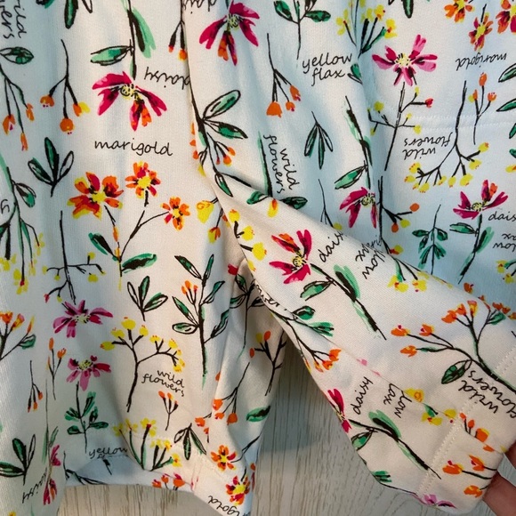 Lands End Serious Sweats Shorts Womans XL Floral Pockets Lounge Wear - Picture 2 of 8